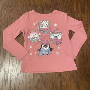 Children's Place Snow Animal Long Sleeve Shirt, 5-6 Years